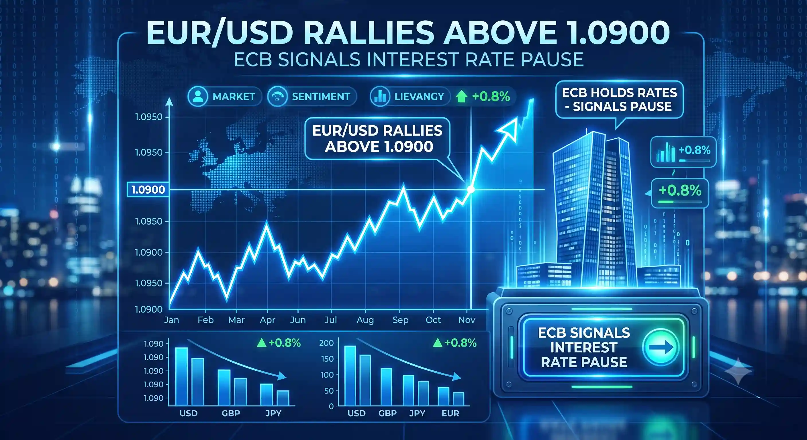 EUR/USD Rallies Above 1.0900 as ECB Signals Interest Rate Pause